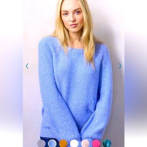 LC Lauren Conrad Blue Crew Neck Sweater